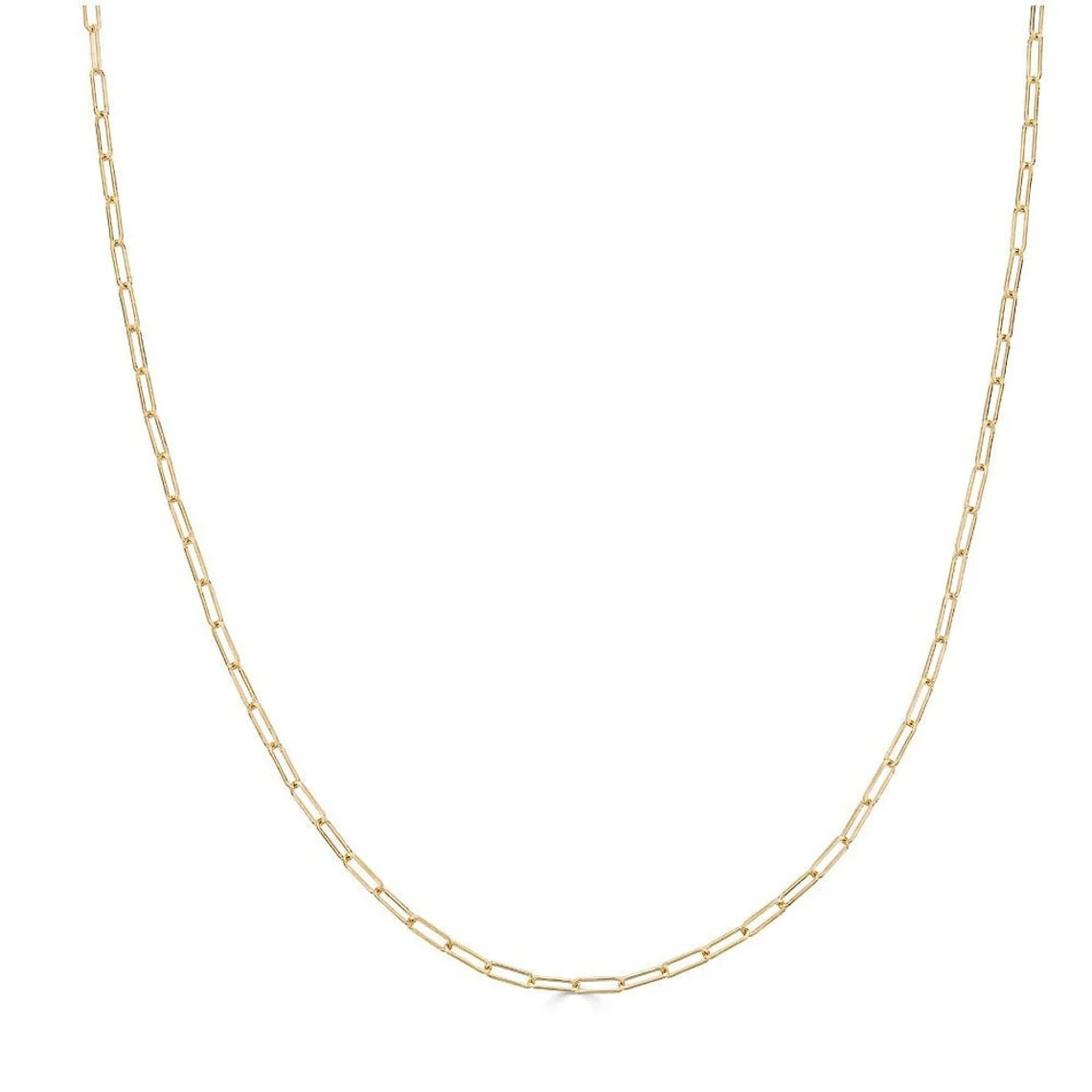 14K Baby Paperclip Chain Necklace - Image 5