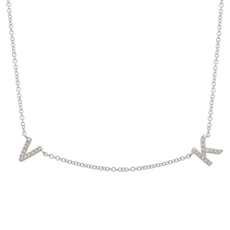 14K Custom Name Diamond Necklace - Image 4
