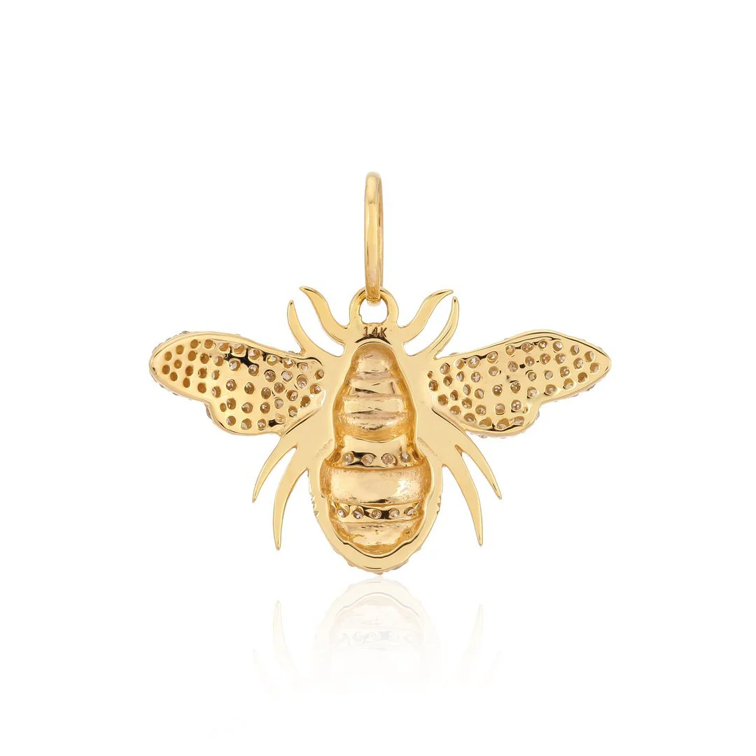 14K Diamond Bee Charm - Image 2