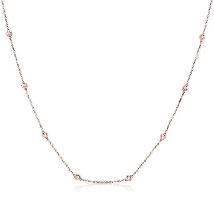14K Diamond by the Yard Necklace - Image 3