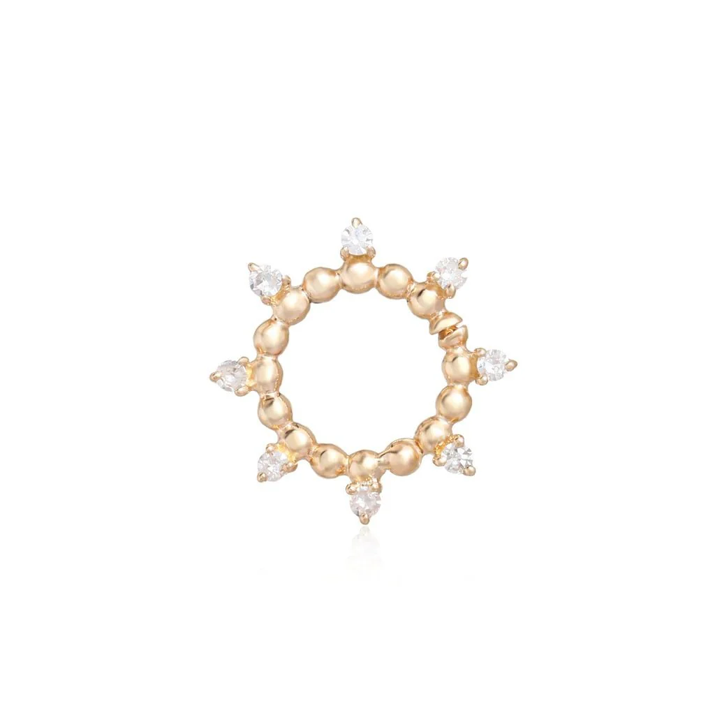 14K Mini Diamond Wreath Clasp
