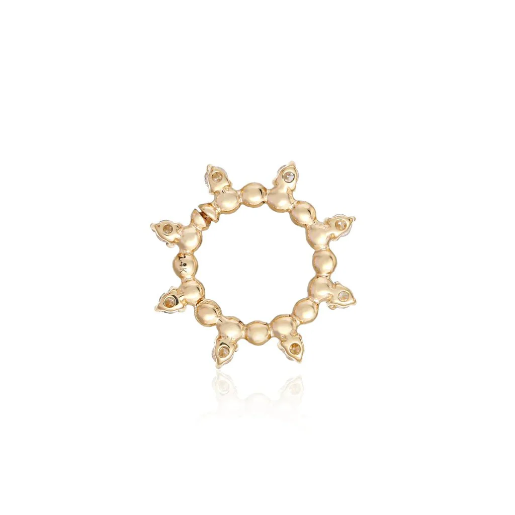 14K Mini Diamond Wreath Clasp - Image 3