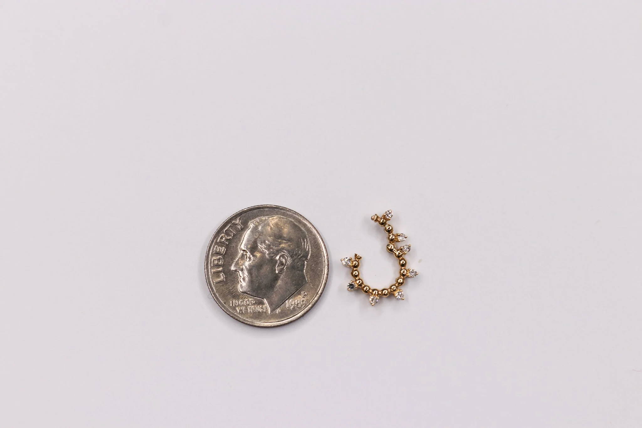 14K Mini Diamond Wreath Clasp - Image 4