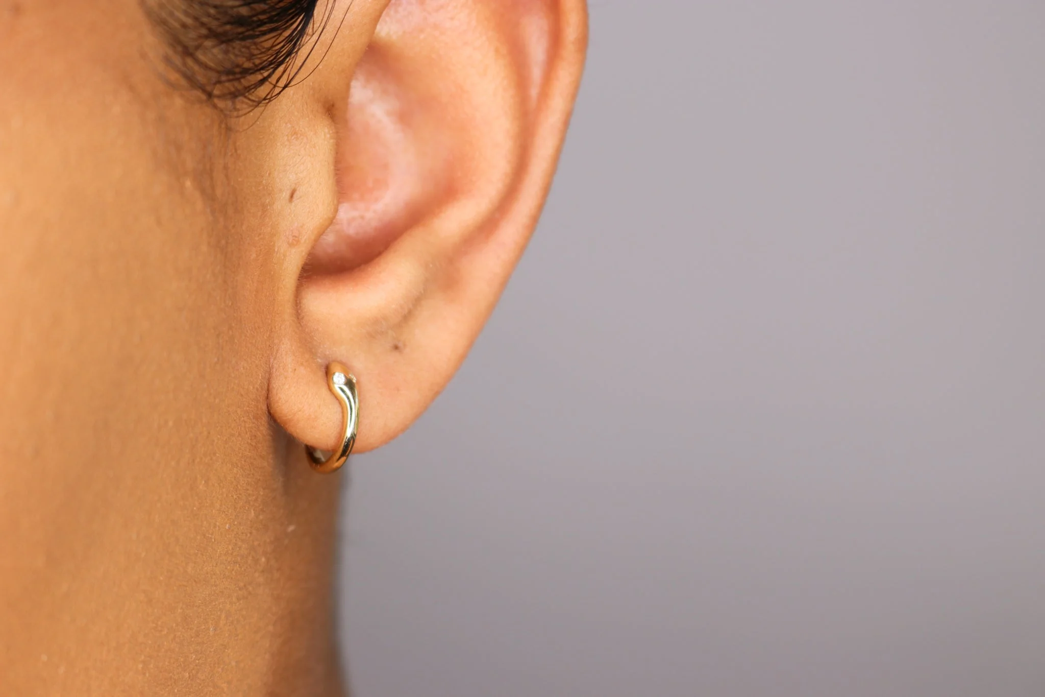 14K Diamond Snake Earrings - Image 2