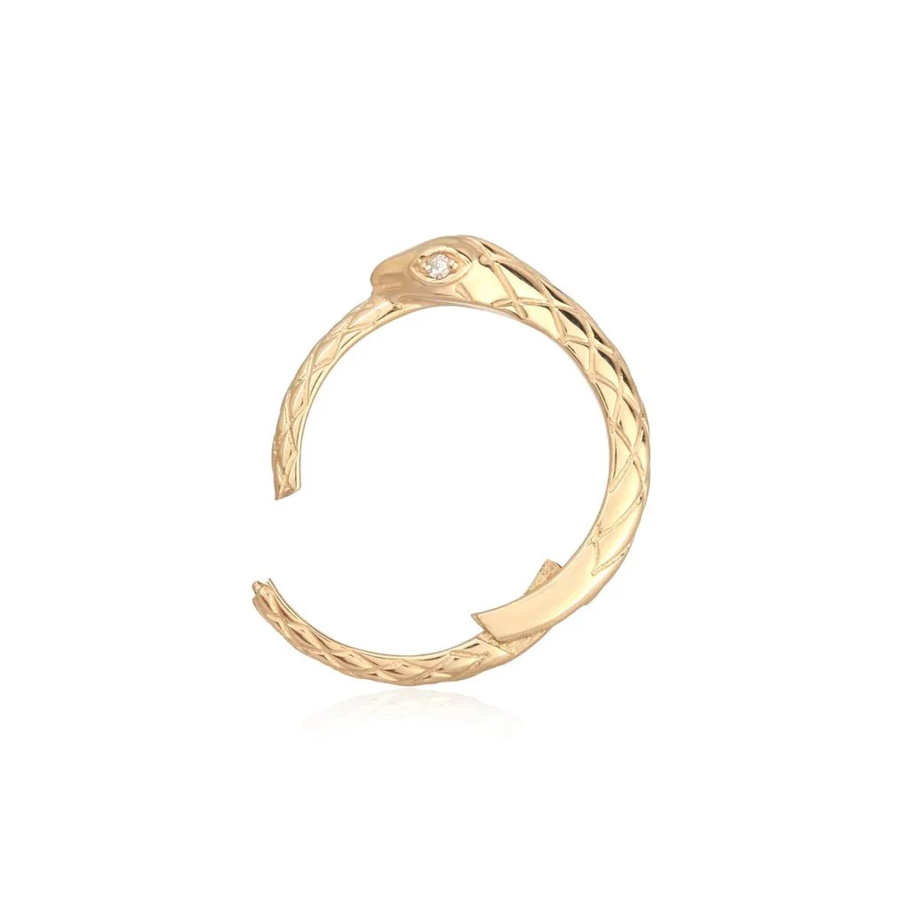 14K Diamond Snake Lock