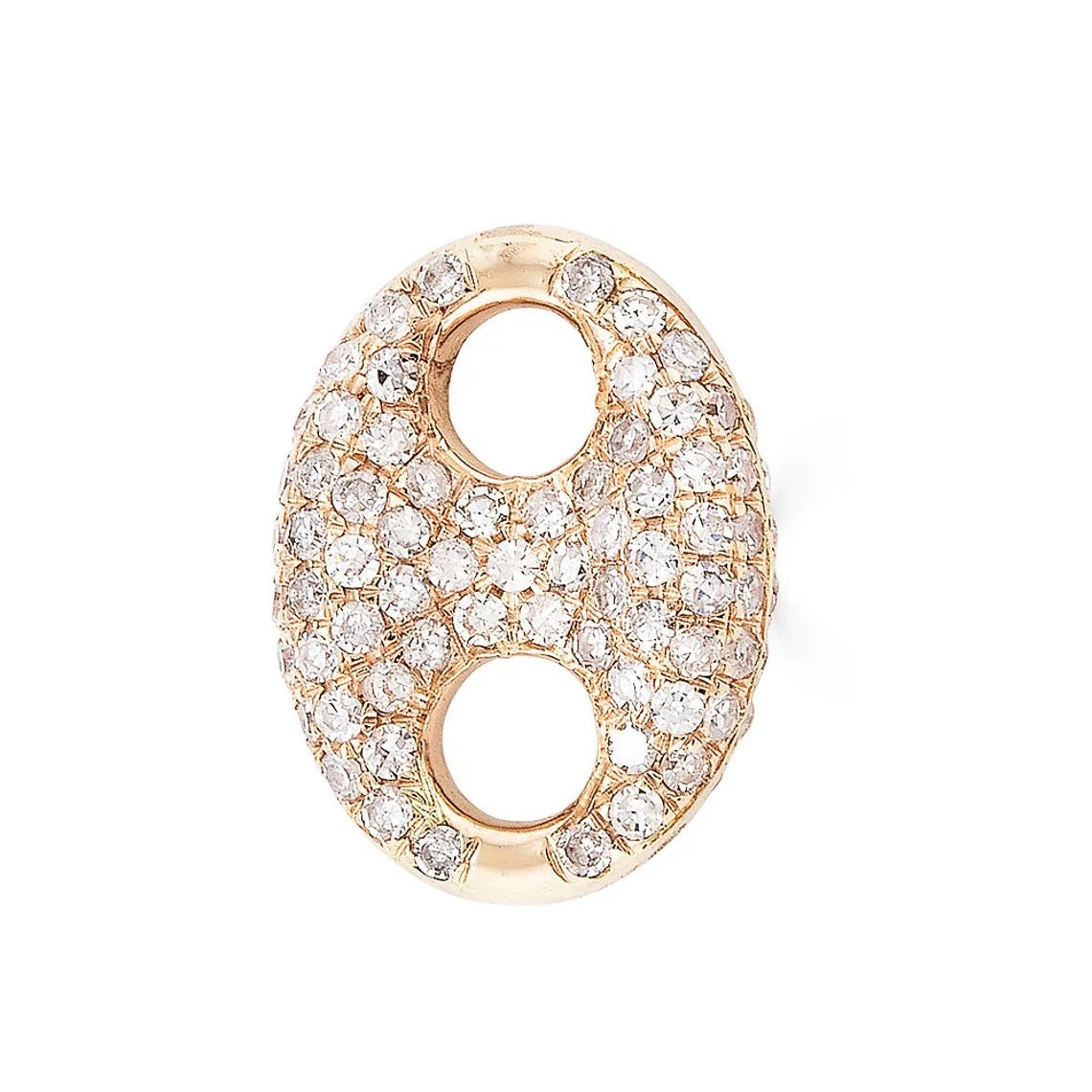 14K Gold Diamond Mariner Link Charm