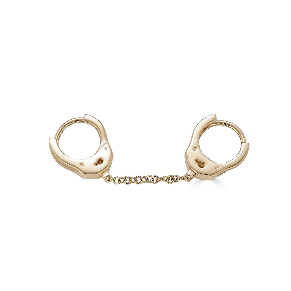 14K Gold Hand Cuff Earrings