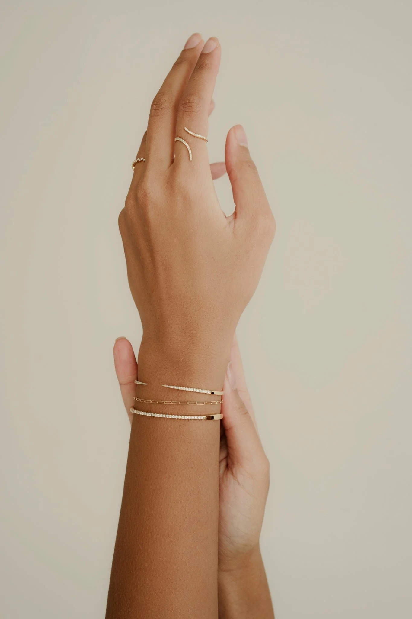 14K Gold Baby Rectangle Paperclip Chain Bracelet - Image 3