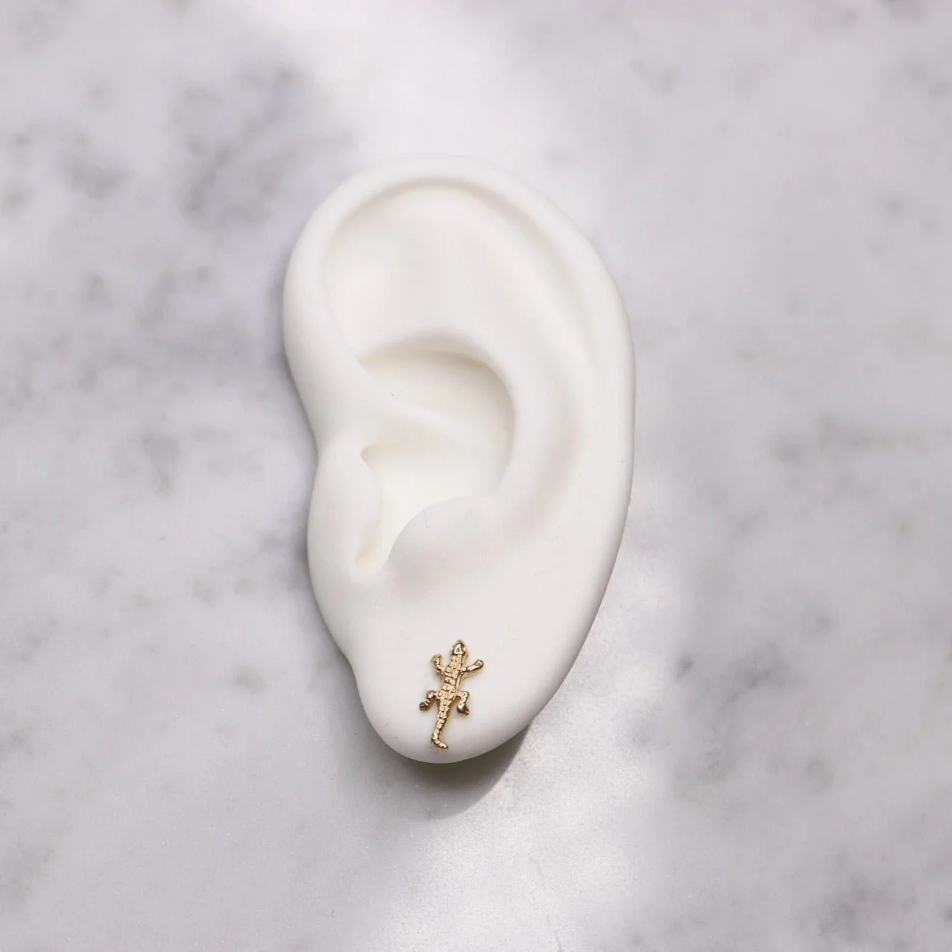 14K Lizard Studs - Image 4