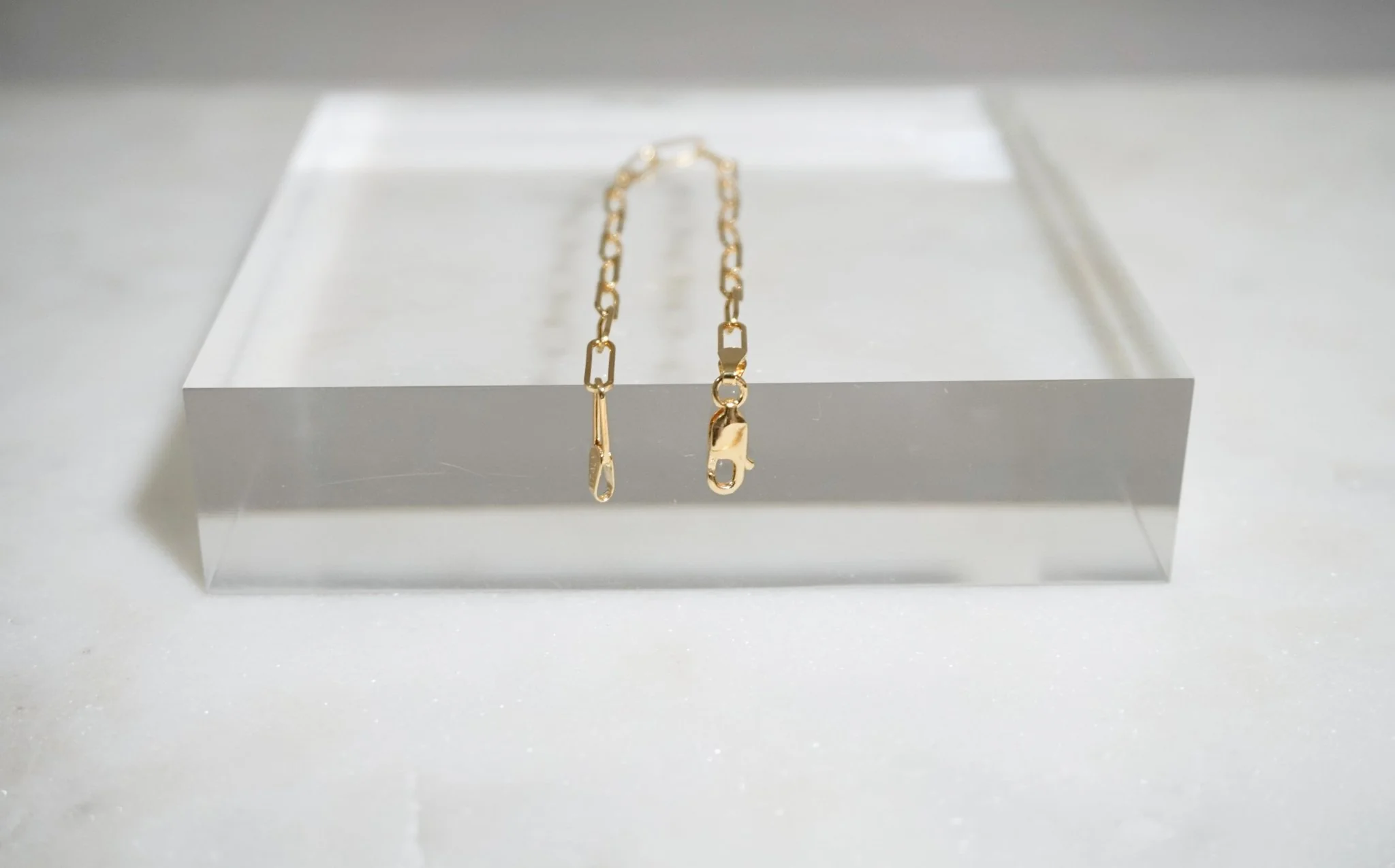 14K Paperclip  XS Link Bracelet - Image 5
